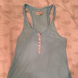 Casual light blue tank tee