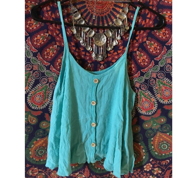 Turquoise blouse - Picture 2 of 2