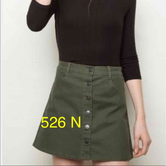 Brandy Melville Olive Nanna Skirt NWT