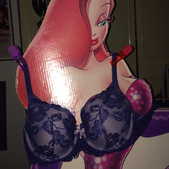 Body by Victoria's Secret lace navy blue bra 34D