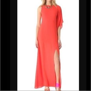 Poinsettia janus bcbgmaxazria evening gown