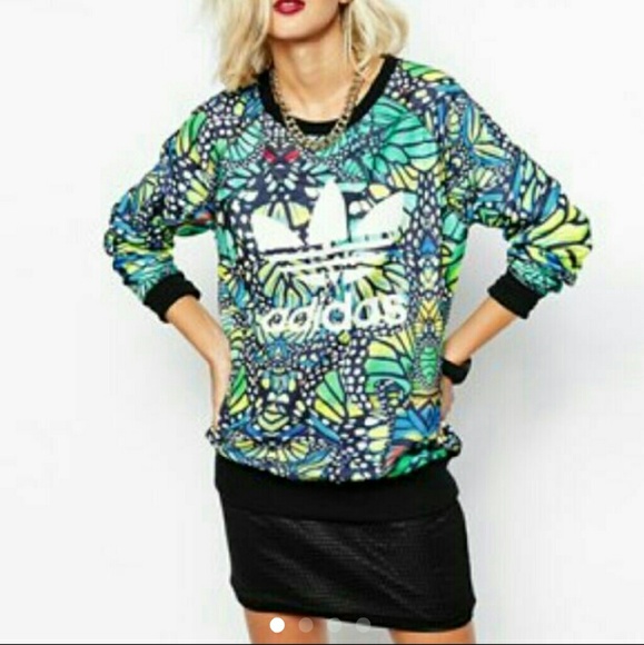 Adidas Sweaters - Adidas Butterfly Crewneck