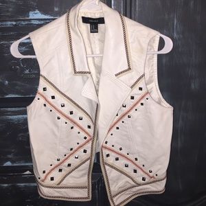 Leather vest forever 21 medium