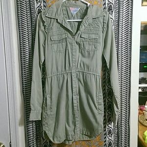 Long sleeved military green O'Neil OOAK dress!