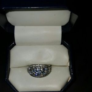 Gorgeous Ariella Collection Antique 3 Stone CZ