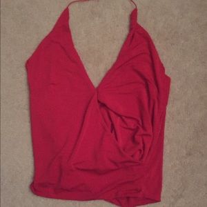 Red halter top