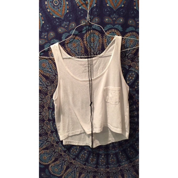 White Hi Low Crop Top