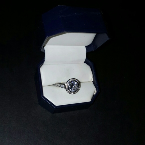ARIELLA COLLECTION FANCY HALO ENGAGEMENT RING
