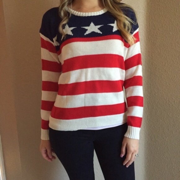 Sweaters - Stars & Stripes Woven Sweater (LAST MEDIUM!)