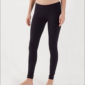 Lululemon wonder under pants black size 12