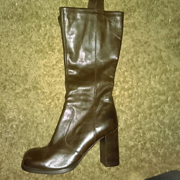 Brown boot heels