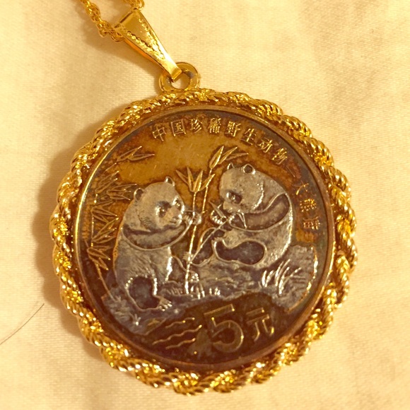Panda Memorial Coin Necklace