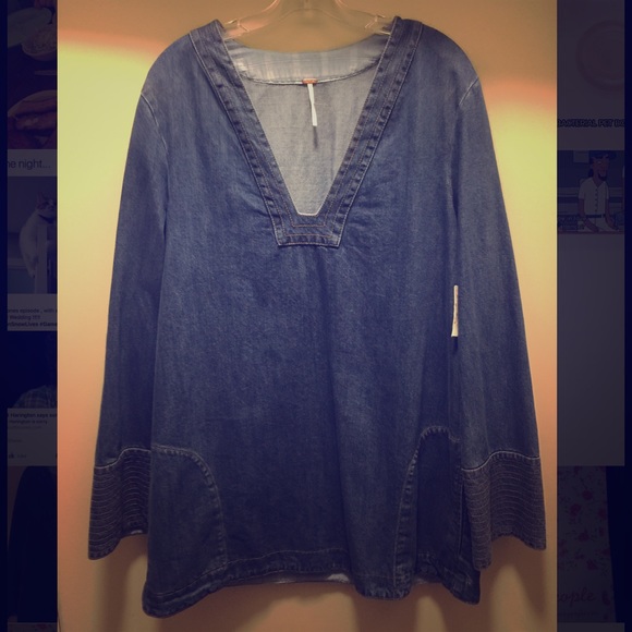 Free People Denim Hendrix Tunic NWT
