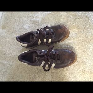 Adidas samoa brown sneakers
