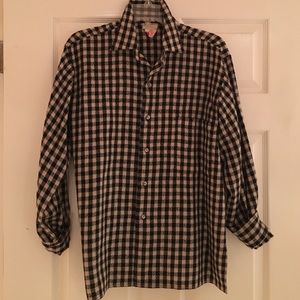 Vintage Lightweight Wool Gingham Button Down