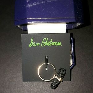 SAM EDELMAN BLACK GOLD IN ROSE GOLDTONE BAND