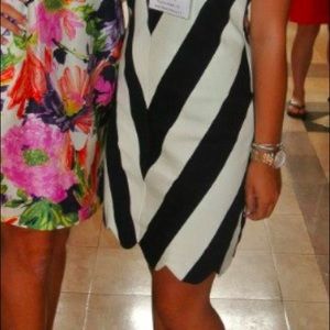 Chevron scalloped dress