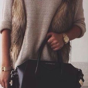TAN FUR VEST