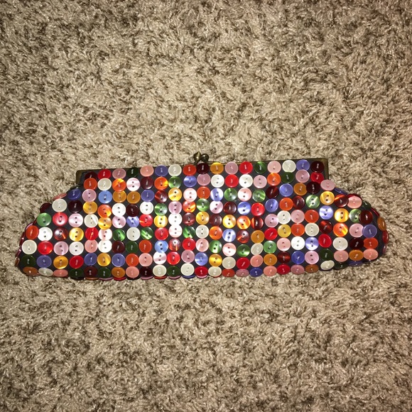 ALDO vintage style button clutch