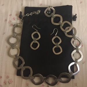 Stainless Steel Necklace and Earrings Set
