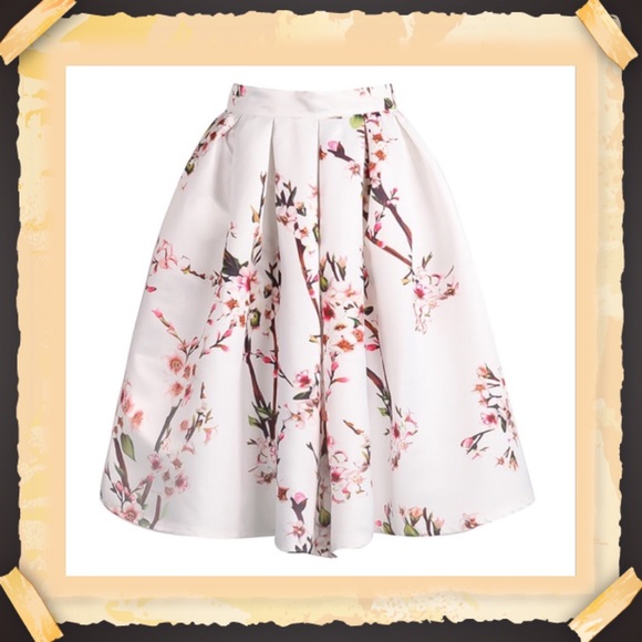 ROMWE Dresses & Skirts - Cherry blossom full skirt