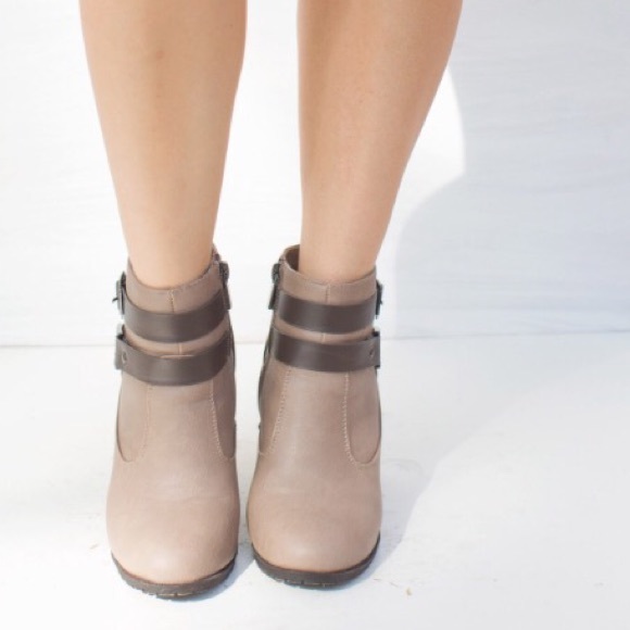 Taupe Bootie - Picture 2 of 3
