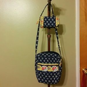 Vera Bradley purse and matching wallet.