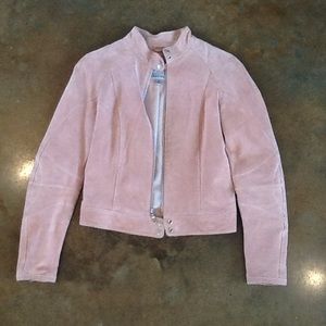 Pink suede jacket