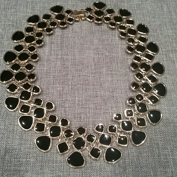 Black Bib Necklace