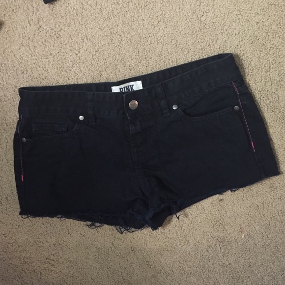 VS PINK Black Jean Shorts