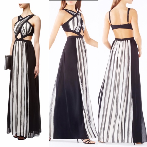 BCBG MaxAzria Malgosia cutout striped dress - Picture 2 of 4