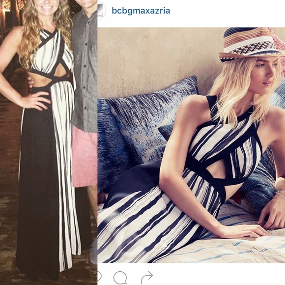 BCBG MaxAzria Malgosia cutout striped dress - Picture 3 of 4