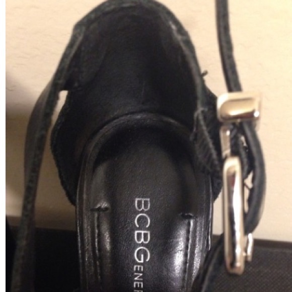 Bcbgeneration Black Leather Sandalssale - image 3