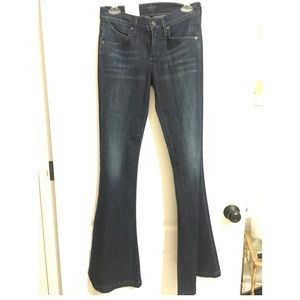 A gold E flare jeans Brand New