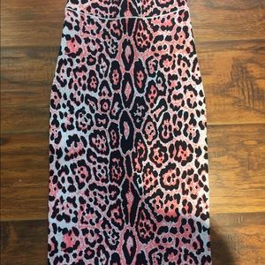 Bcbg Max Azria animal print bandage mid skirt