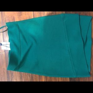 BCBGmaxazria forest green mini bandage skirt