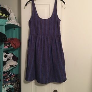 Purple/blue stripe dress with mini stars