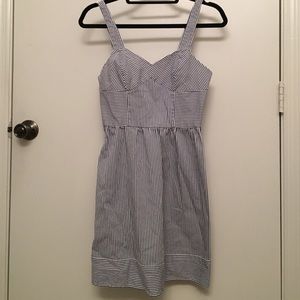 Blue/white pinstripe dress