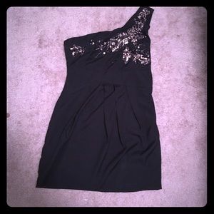 Black one shoulder dress