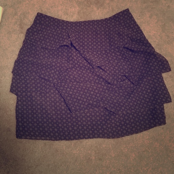 Cocoa patterned tier skirt