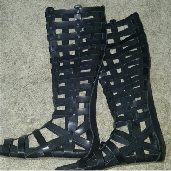 Black Gladiator Sandals