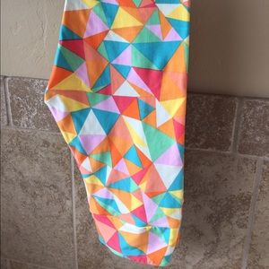 Lularoe OS leggings - pastel stained glass NWT