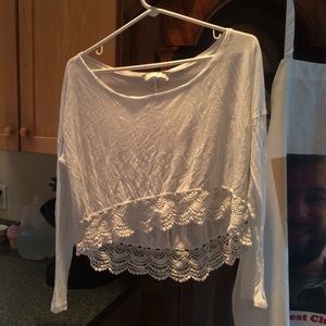 White boat color long sleeve shirt