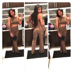 Flare pants with crop top