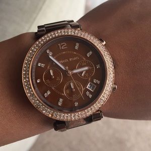 Michael Kors Bronze with Diamond Accents