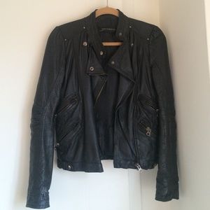 Zara black leather jacket