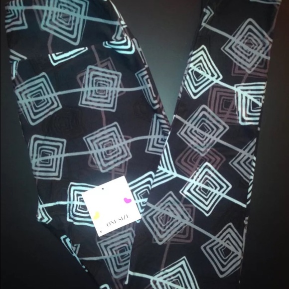 OS black and blue leggings