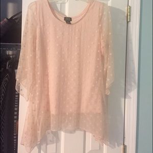 Blush Pink Poke A Dot Blouses