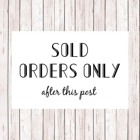 Sold Orders Only