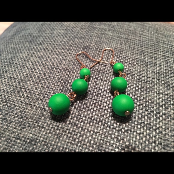 Green earrings